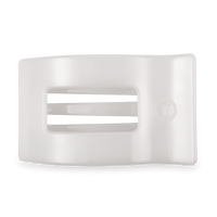 Coconut White Large Flat Rectangle Hair Clip