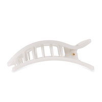 Coconut White Large Flat Rectangle Hair Clip