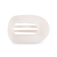 Coconut White Large Flat Round Hair Clip