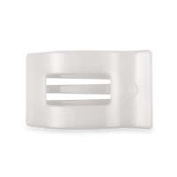 Coconut White Medium Flat Rectangle Hair Clip