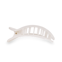 Coconut White Medium Flat Round Hair Clip