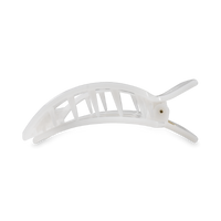 Coconut White Medium Flat Square Hair Clip