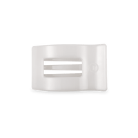 Coconut White Small Flat Rectangle Hair Clip