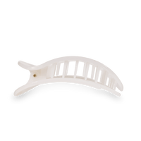 Coconut White Small Flat Round Hair Clip