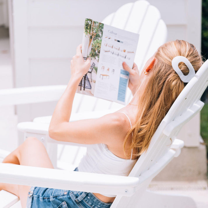 Coconut White Small Flat Round Hair Clip
