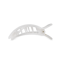 Coconut White Small Flat Square Hair Clip