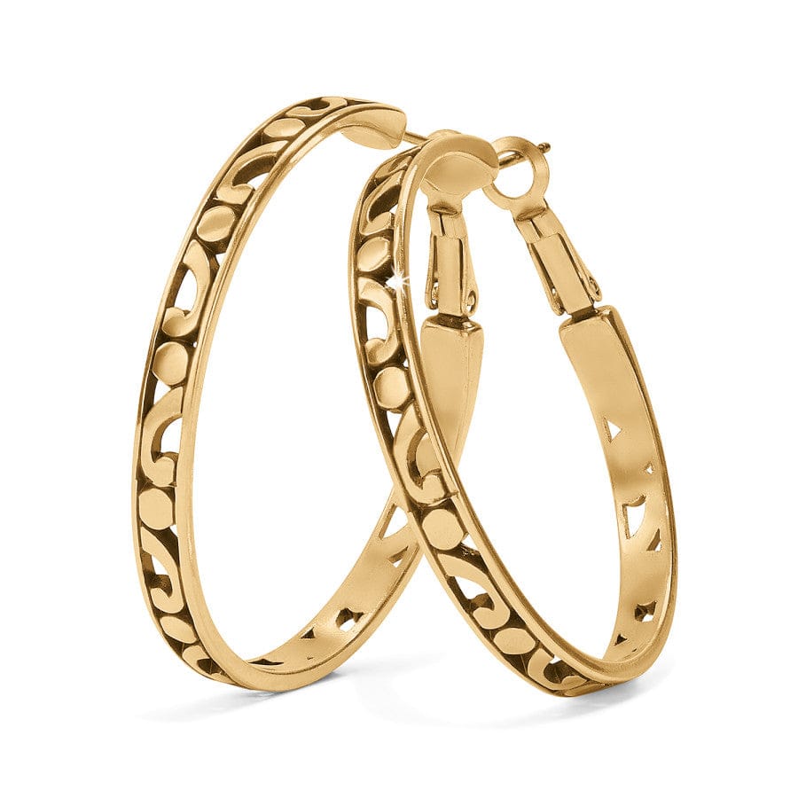 Gold Contempo Large Hoop Earrings
