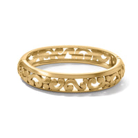 Gold Contempo Medium Hinged Bangle