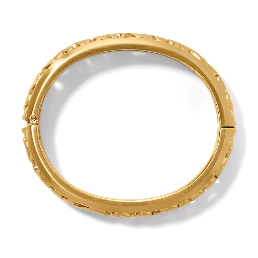 Gold Contempo Medium Hinged Bangle