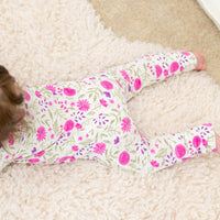 Sweet Purple Flowers Convertible Romper