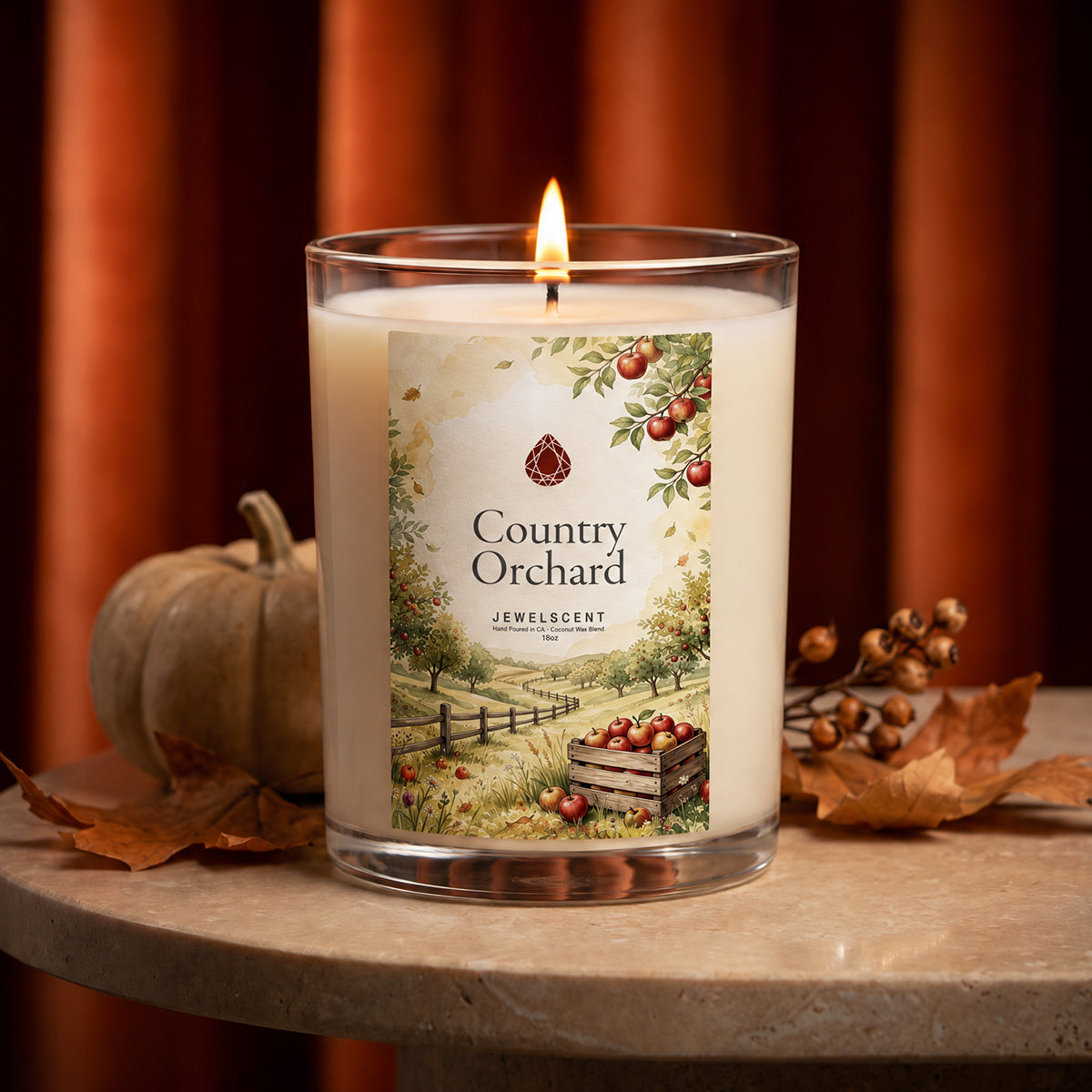 Country Orchard 18oz Candle Only • No Jewelry Inside