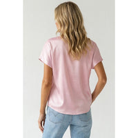 Perla Pleated Cap Sleeve Blouse In Crinkle Satin