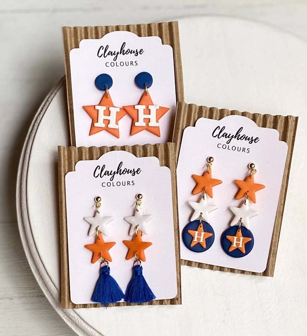 Astros Clay Earrings