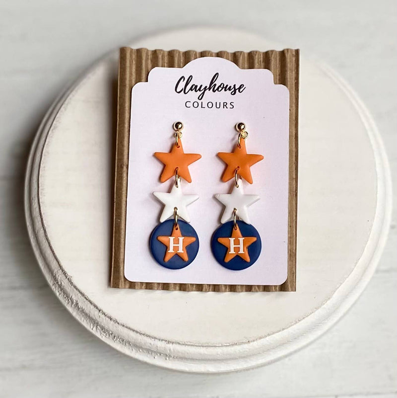 Astros Clay Earrings