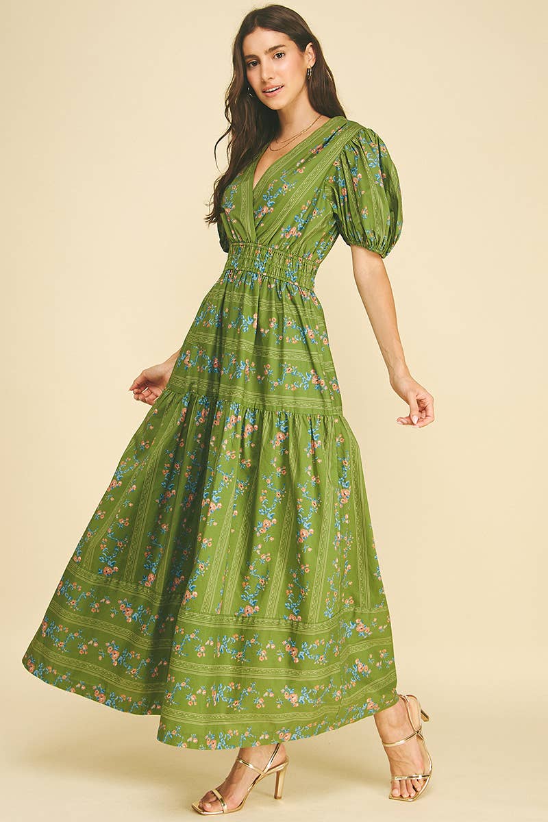 EMMA - FLORAL TIERED MAXI DRESS