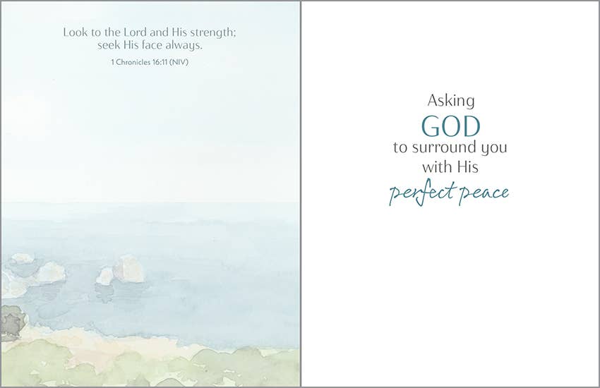With Scripture Thinking of You Greeting Card - Cypress Tree