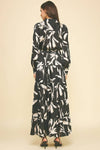 Demi- Print Button Down Maxi Dress