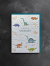 Dinosaurs Birthday Letterpress Style Card