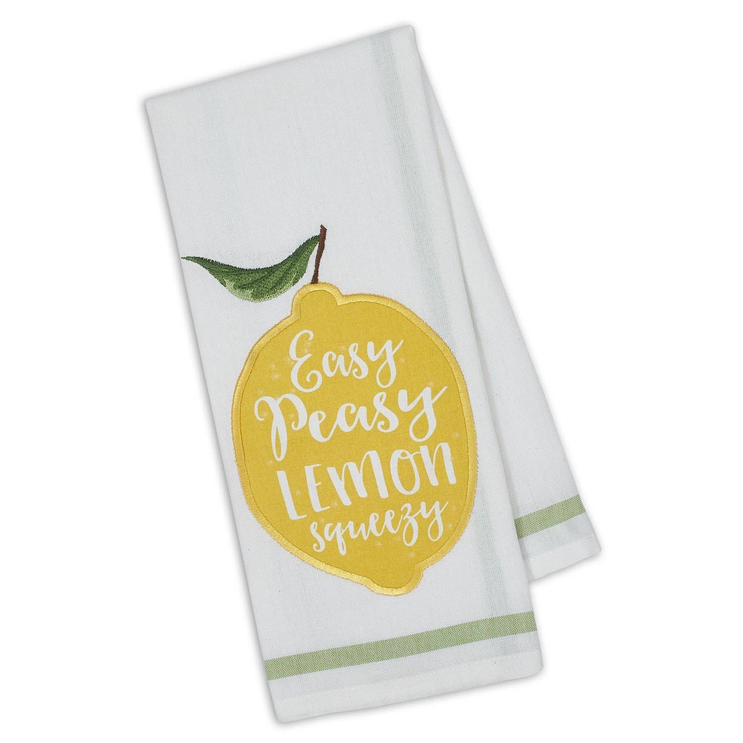 Lemon Squeezy Embellished Dishtowel