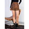 Quincey-Leopard Suede Shorts
