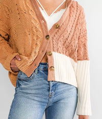 Savanna-Chenille Hooded Cardigan Sweater