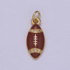 Mini Gold Football Charm for Bracelet or Necklace