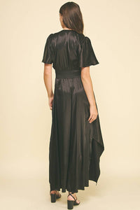 LEYVA - CHIFFON SLIT DETAILED MAXI DRESS