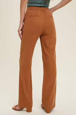 Button-Up Detail Pants with Pockets