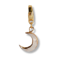 Moon Charm, Mother of Pearl, Charm Bar, Bag Charm