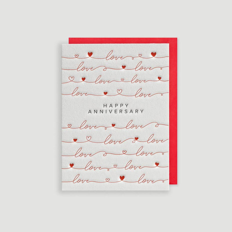 Happy Anniversary Letterpress Card