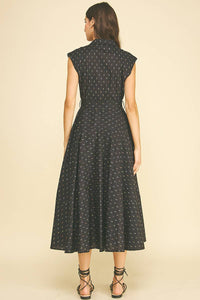 BLAIR-  FLORAL BUTTON DOWN MIDI DRESS