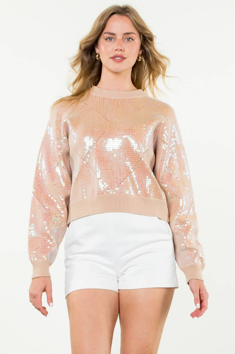 Sequin Knit Sweater