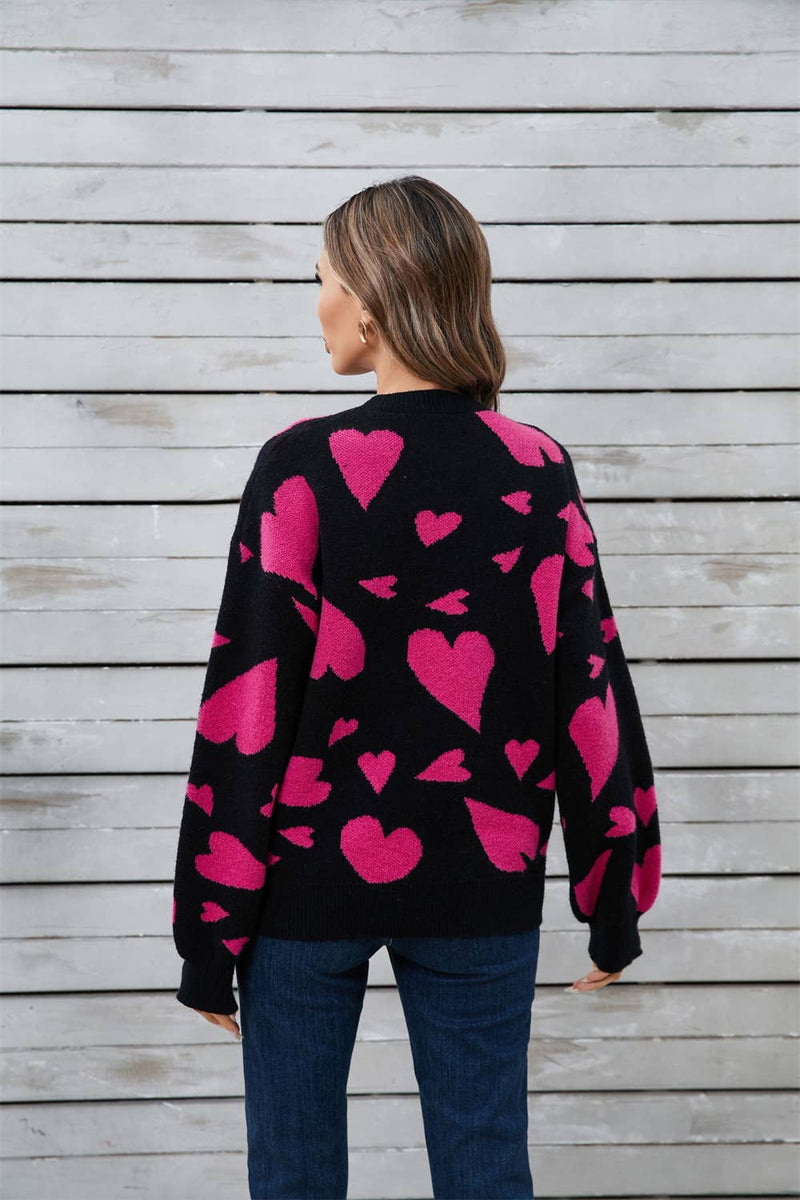 Valentine's Day Wild Hearts Jacquard Sweater