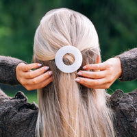 Coconut White | Small | Flat Circle Hair Clip