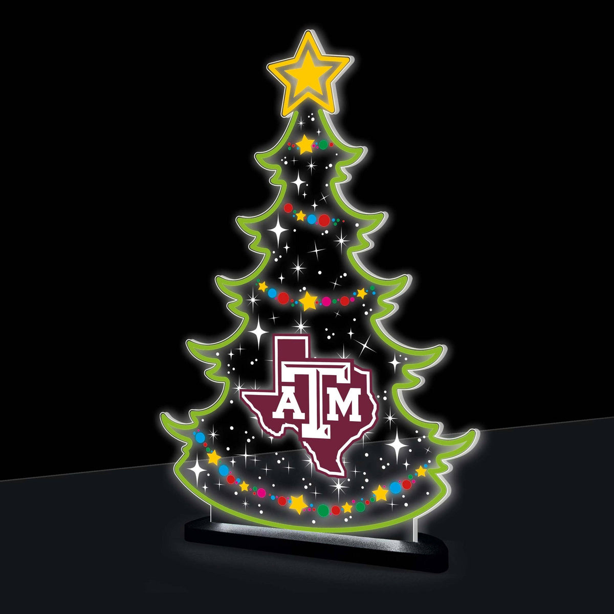 Texas A&M College Holiday Tree Desklite LED Decor