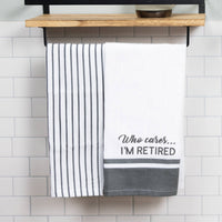 Who Cares - Tea Towel Gift Set (2 - 20" x 28")