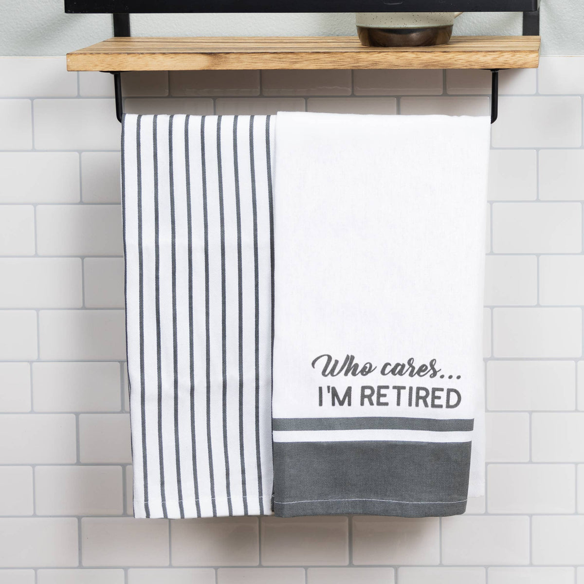 Who Cares - Tea Towel Gift Set (2 - 20" x 28")