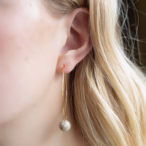 White Jasper Gemstone Drop Earrings