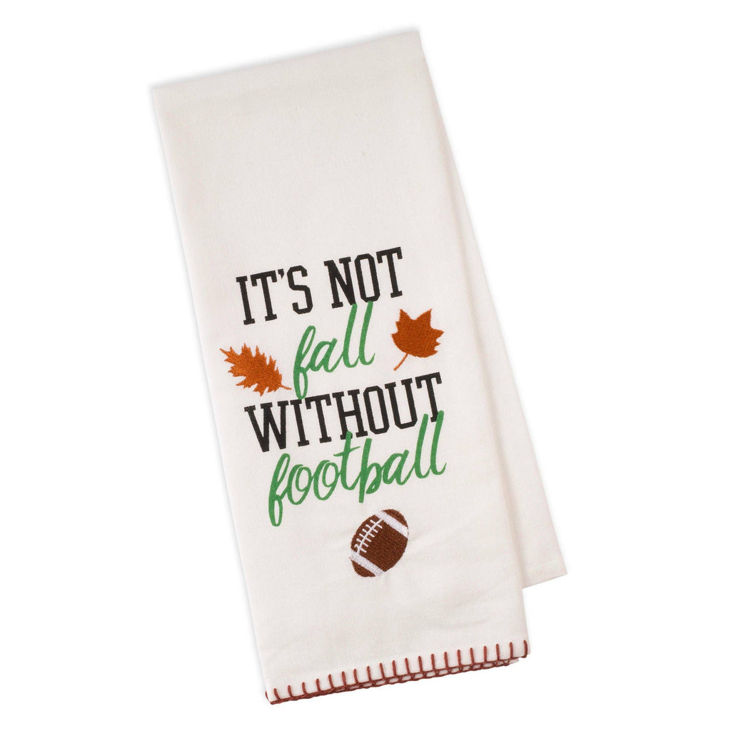 Fall Football Embellished Dishtowel