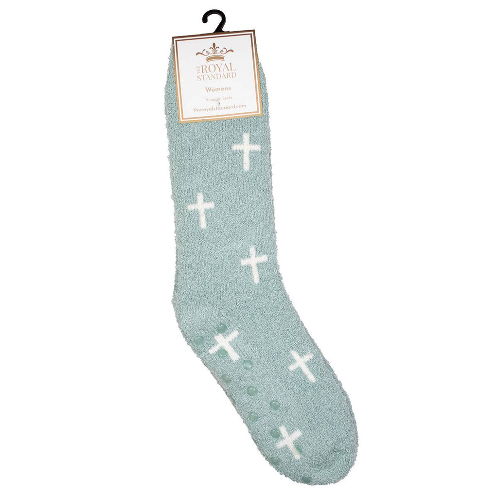 Women's Faith Snuggle Socks   Light Blue/White   One Size