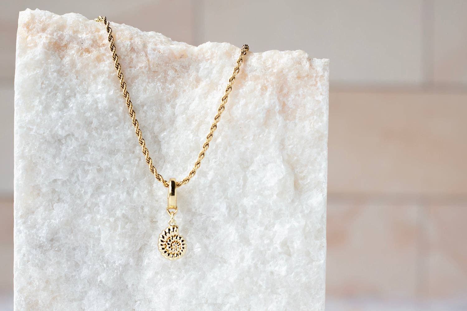 Nautilus Shell Charm, Gold, Bag Charm