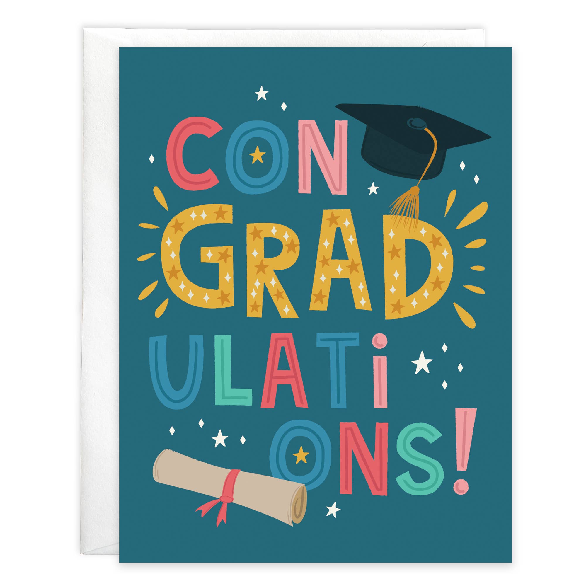 Graduation Greeting Card - Grad on Navy