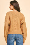 Textured Cable Knit Sweater