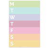 6x9 Rainbow Color Blocked Weekly Planner Planning Pad