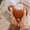 Orange Pumpkin Coffee Mug with Caramel Apple Cinnamon Mug Muffin Mix