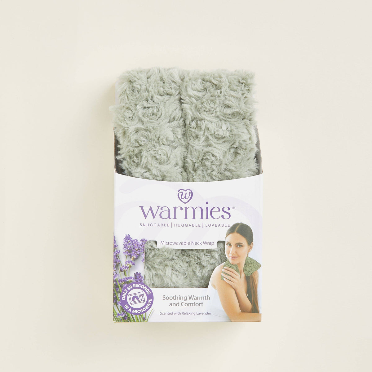 Curly Sage Green Warmies Neck Wrap Travel and wellness Gift
