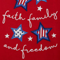 Faith Freedom Embellished Dishtowel