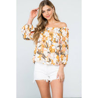 Naomi - Flower Print Multi Purpose Top