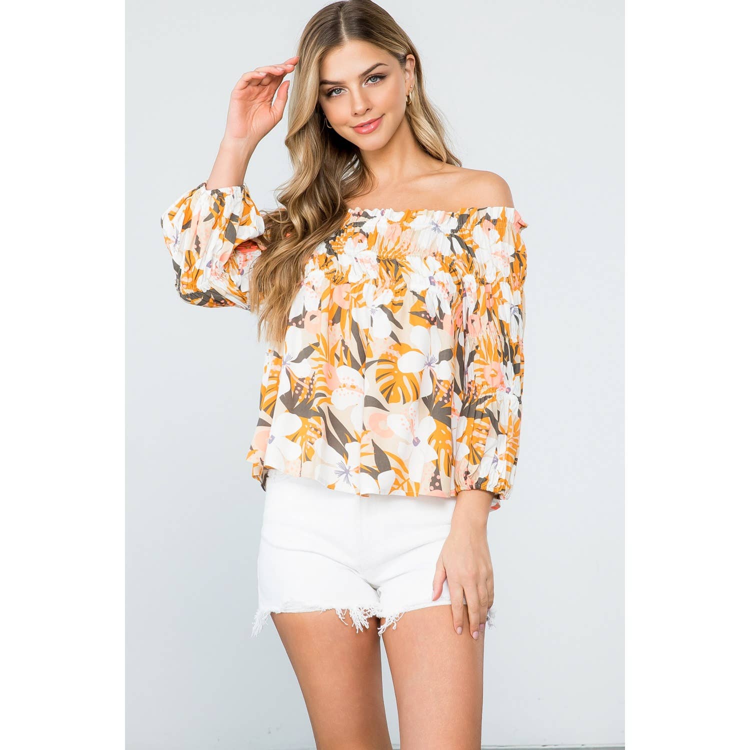 Naomi - Flower Print Multi Purpose Top