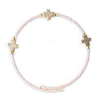 Faithful Cross Bangle-Champagne, Cross Bracelet | Christian